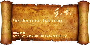 Goldperger Adrienn névjegykártya